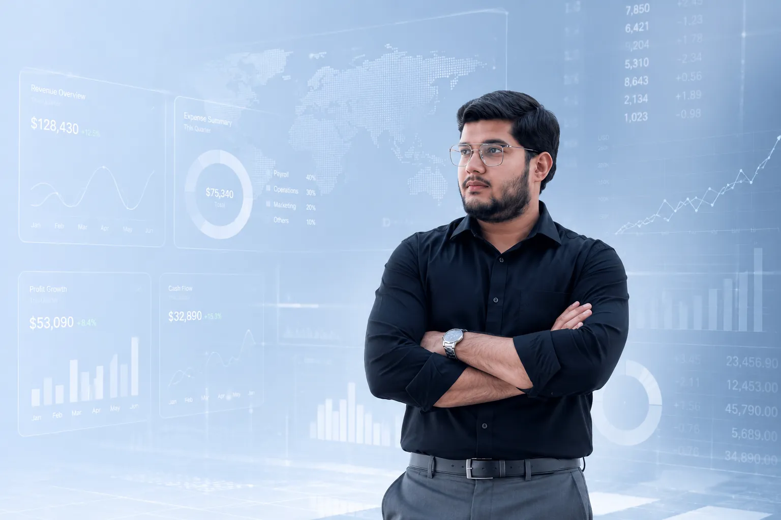 Accounting concepts illustrated around Arbab Abdur Rahman
